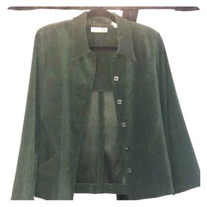Green Suede Blazer